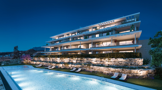 Elegant apartments and penthouses overlooking the Mediterranean sea