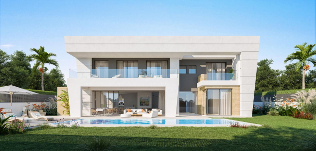 Brand new six bedroom villa under construction in Rocio de Nagueles, Marbella with sea and mountain views